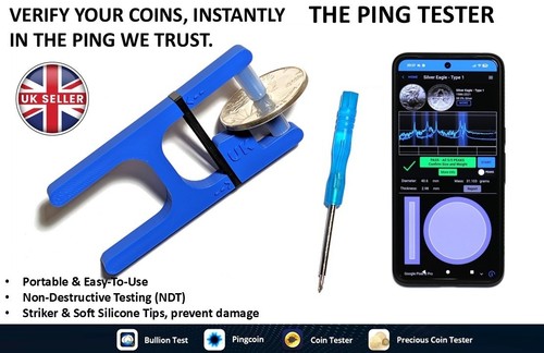 Silver gold coin ping - silver,