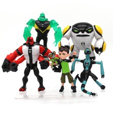 9pcs Ben 10 Ben Tennyson Four Arms Grey Matter Heatblast Figures Model Toys Gift