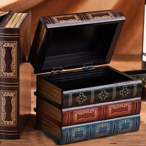 Wooden storage box ornate - storage,