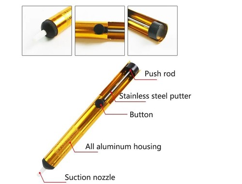 Solder sucker desoldering - sucker, tool