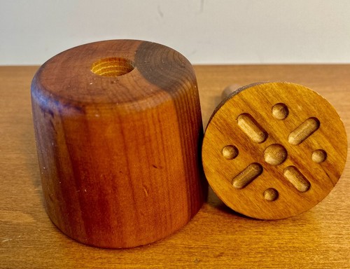 Antique wooden butter mold - antique,