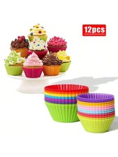 12pcs Silicone Cup Cake Muffin