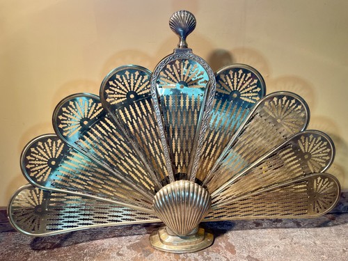 Vintage brass peacock - vintage,