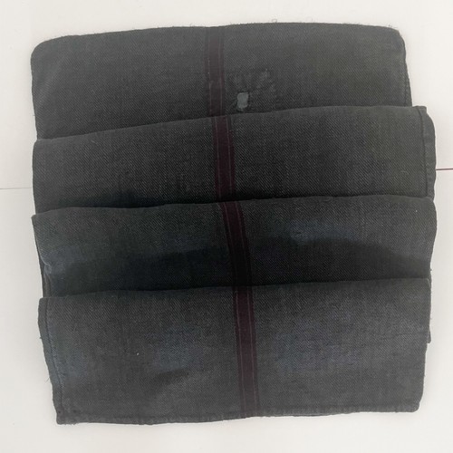 Antique black dyed linen - antique,