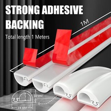 1-3m Self Adhesive Trunking Electrical Cable Conduit Wire Channel Cable Duct UK