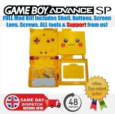 Pokemon Pikachu Nintendo GameBoy Advance SP Housing Shell Game Boy 