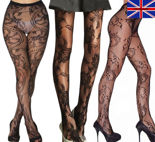 New black patterned fishnet - new,