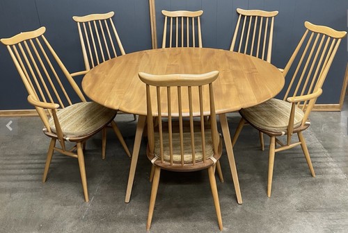 Ercol table chairs blonde - ercol,