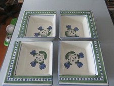 Ceramic Di Vietri 4 Dishes Square For Starter 16x16 CM Tall 5.5 CM