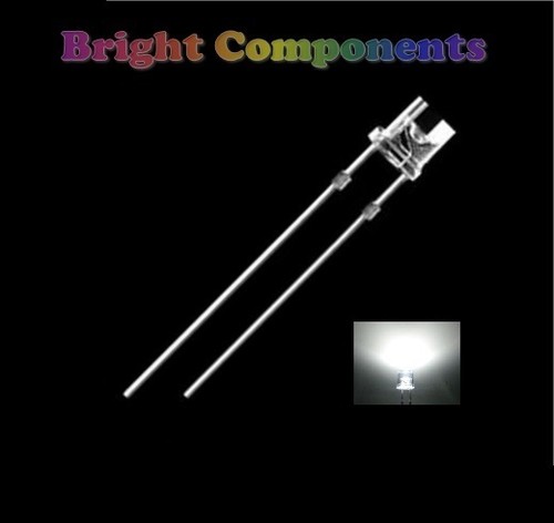White led 5mm flat top - 10,