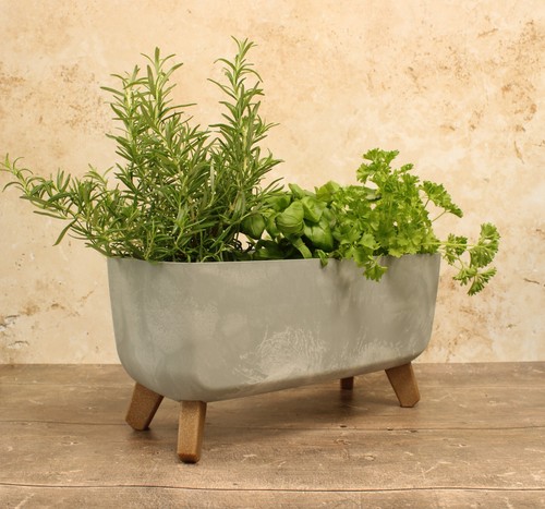 Trough planter pot - pot, legs