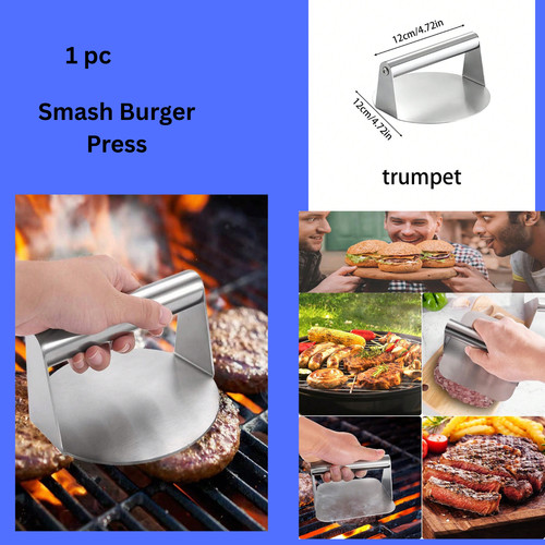 Stainless steel burger - burger, press