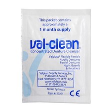 Val-Clean Concentrated Valplast Flexible Denture Cleaner 1 to 12 Sachets Sample