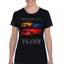 American Steel Tough Truck T-Shirt Offroad Pickup 4x4 USA Rugged Women's Tee