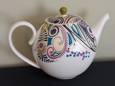 Denby Monsoon Cosmic Teapot 2+ Pints Paisley Pattern - Immaculate (Unused)!!