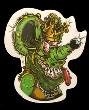 HOT ROD STICKER "RAT HOLE GOLD