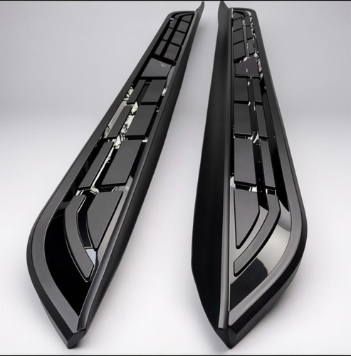 Gloss black side steps running - black,