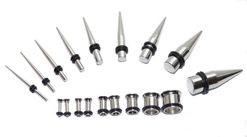 Surgical steel ear tapers - tapers, &