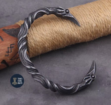 Viking Arm Ring Viking Bracelet Raven Arm Ring Norse Odin Steel Cuff