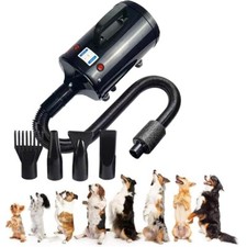 Dog Hair Dryer Pet Grooming Blaster Blower Dryer 4 Nozzles Blaster Heater