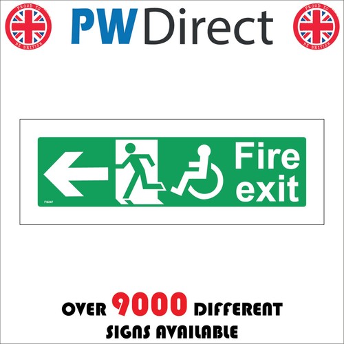 Sign fire exit left arrow - sign,