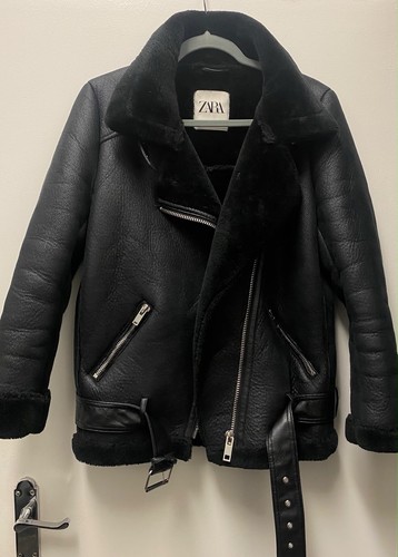 Zara black double faced - black, faux