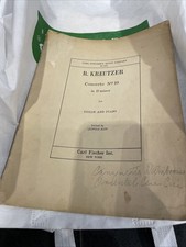 R. Kreutzer Concerto No 19 In d Minor Violin Piano Sheet Music 