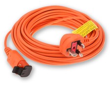 Flymo Lawnmower mains power cable cord lead flex and wall plug 15 Metres long