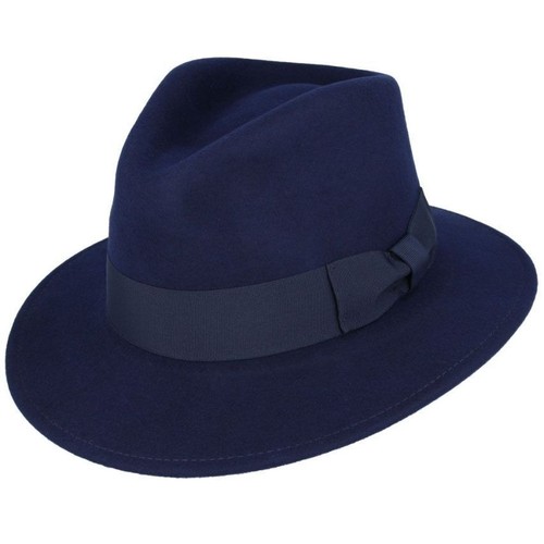 Wool fedora hat adorned - wool,