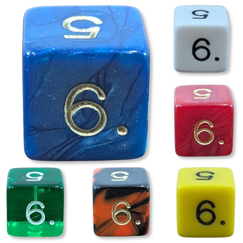 Six sided dice 16mm - d6, six-sided