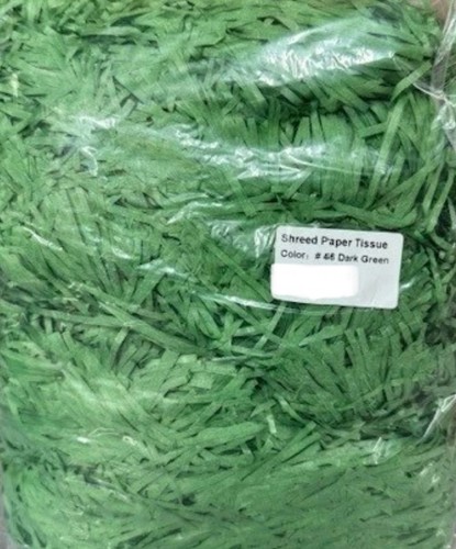 Shredded green tissue - tissue, paper