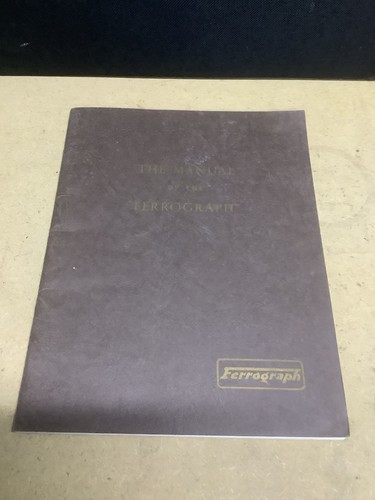 The manual ferrograph - the, of
