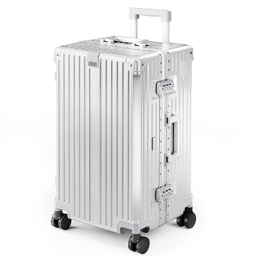 Large aluminum framed suitcase - large,