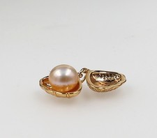 10mm Natural Australian South Sea Purple Pearl Pendant 18" 18K Gold P TB255