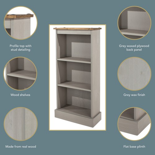 Corona low narrow bookcase - low,