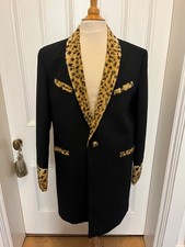 Leopard Drape Coat and black