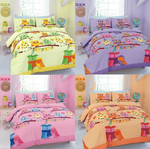 Cute owls kids adults duvet - owls,