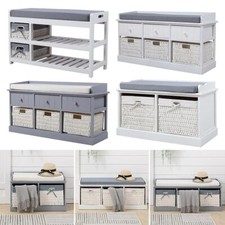 Nordic Wooden Storage Bench