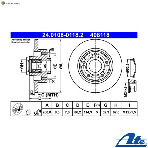 Brake discs 0108 0118 2 - 2x,