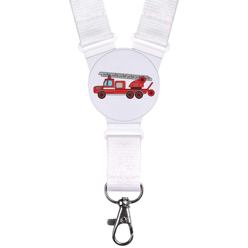 Red fire truck neck strap - 'red, /