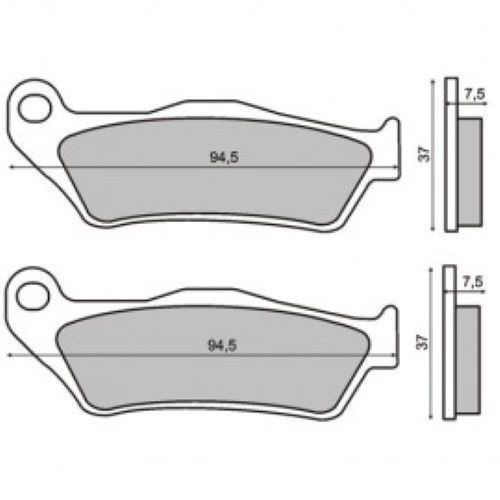 Pair brake pads rear - pair,