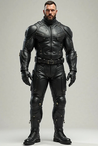 Motorbike leather suit for men - leather,