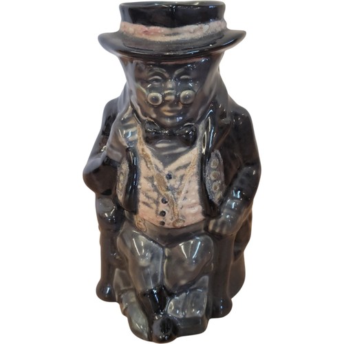 Vintage ceramic toby jug black - jug,