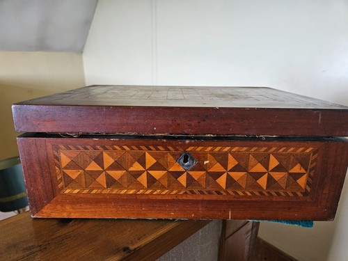 Antique sewing work box - sewing,