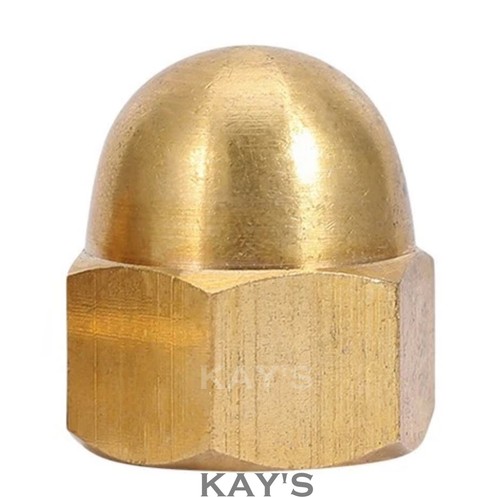 Solid brass dome nuts hexagon - dome,