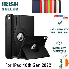 For iPad 2022 10th Gen Tablet Case 360° Rotating PU Leather Cover A2757 / A2696