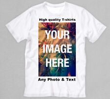 Personalised TShirt Your Text Logo Photo Printed Custom t-shirt Party Cotton Top