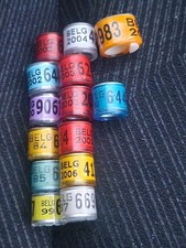14 Racing Pigeon Rings - from Belgium, BELG 84-09 mix see pic