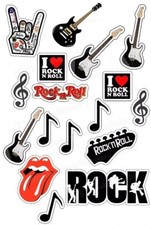Rock Music Cake Topper Party Decoration Edible Birthday Gift Celebration Stand U