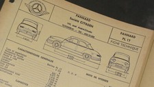 NEW!! Automobile expert technical sheet: Citroen side: Panhard Pl 17 - Celette